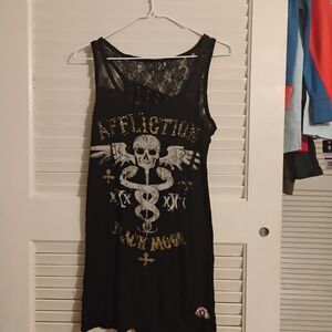 Affliction Black Graphic Tank Top